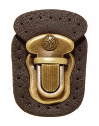 Steckschloss Leder Braun