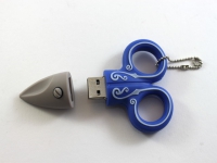 USB-Stick Schere Blau